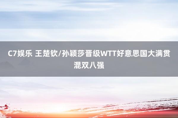 C7娱乐 王楚钦/孙颖莎晋级WTT好意思国大满贯混双八强